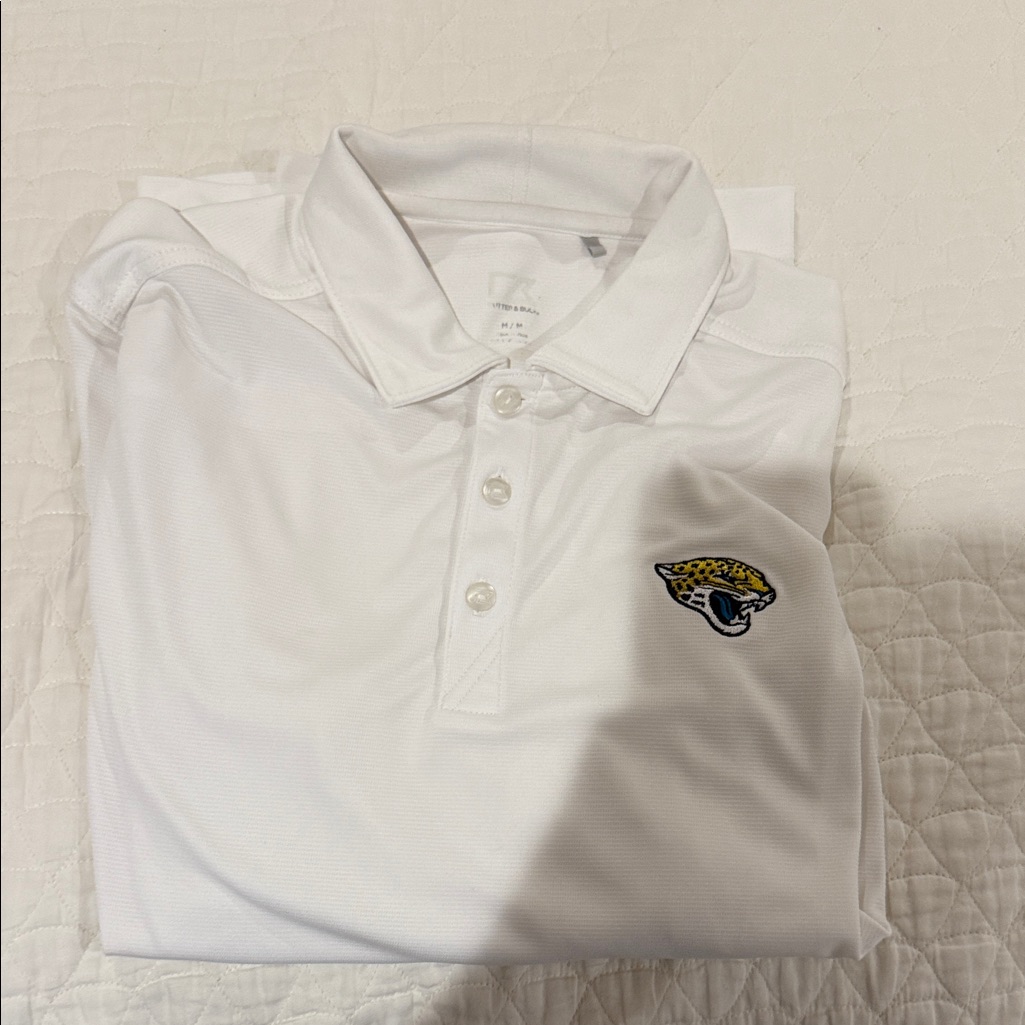 White Polo Shirt With Embroidered Logo
